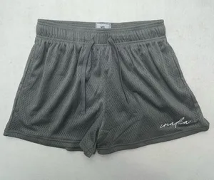 Inaka Power Womens Gray Mesh Athletic Gym Shorts Pockets Size Medium thumbnail 1