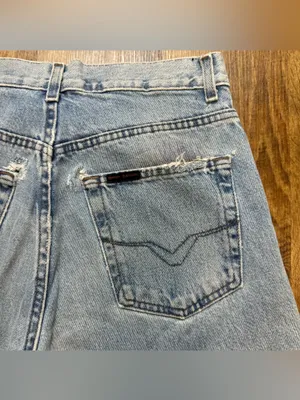 Vtg Y2K Harley-Davidson Baggy Cut Off Jorts Distressed Denim Jean Shorts Sz 31 thumbnail 10