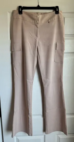 Khaki Stretchy Flair Pant Tan Size 28 thumbnail 1