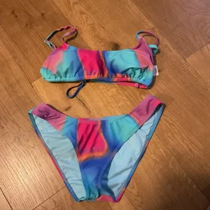 Wild Fable Blue Pink Bikini Top Bottom Colorblock Swim Women thumbnail 2