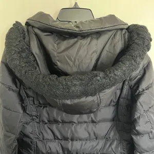 Lauren Ralph Lauren Black Quilted Down Puffer Coat Faux‎ Fur Zip Off Hood Small thumbnail 14