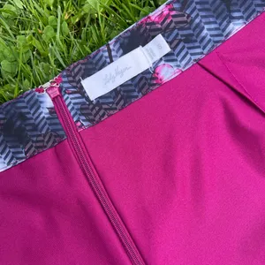 Lady Hagen Golf Tennis Skort Black White Fuchsia Pink Floral Pattern NWOT thumbnail 6