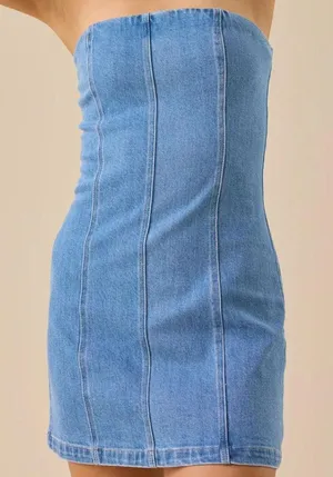 Altar'd State Denim Dress Mini thumbnail 1