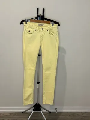 Maison Scotch La Parisienne Yellow Skinny Jeans Size 27/32 Stretch Denim thumbnail 2