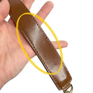 Faux Leather Brown Structured Gold Tone Horseshoe Chain Purse Bag thumbnail 11
