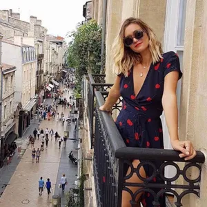 💕REALISATION PAR💕 The Teale Midi Wrap Dress ~ Wilde Cherry Print XXS NWOT thumbnail 2