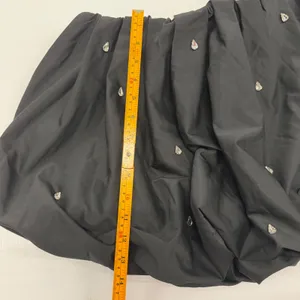 A New Day Black Bubble Mini Skirt Rhinestone Embellished Puffy Party Skirt M thumbnail 7