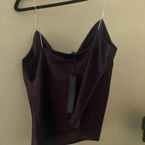 NEW! NWT HOUSE OF HARLOW Satin Cami Top Rhinestone Straps thumbnail 6
