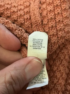 Aerie Cardigan Sweater Womens Medium Brown Waffle Knit V Neck Varsity 06 Pockets thumbnail 9