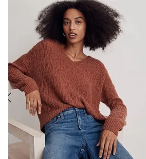 Madewell Alna V-Neck Sweater thumbnail 7
