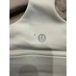 Lululemon Energy Bra High‎ Neck Longline White Size 10 Racerback Sports Bra thumbnail 3