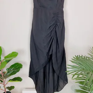Bellevue Olivia Black Cowl Neck Gown Maxi Dress with Ruched Hem Wedding Guest thumbnail 4