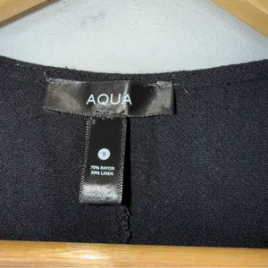 aqua‎ linen blend sleeveless Crop Button Down Vest Black Small thumbnail 4