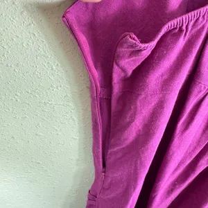 Tropical Wear Magenta Linen Rayon Babydoll Camisole‎ Top V-Neck Purple Beachy L thumbnail 4