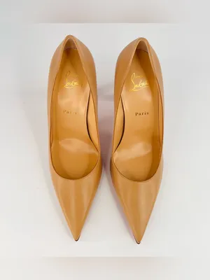 Christian Louboutin Condora 100mm Beige Leather Pumps Size EU 40 thumbnail 5