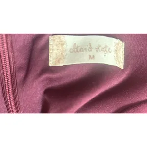 Altar’d State Dress Sz Medium Burgundy Scalloped Neckline Preppy Party Career thumbnail 8