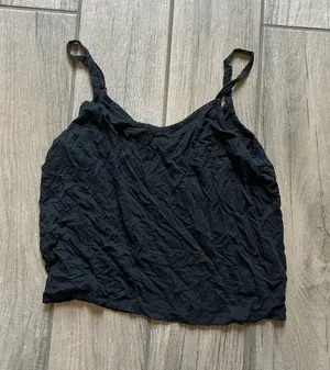 Free People Black Spaghetti Strap Cami thumbnail 1