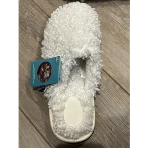 RockDove Women's Twirl Fleece Cozy Scuff Slippers Indoor Non-Slip Sz 7-8 M White thumbnail 2