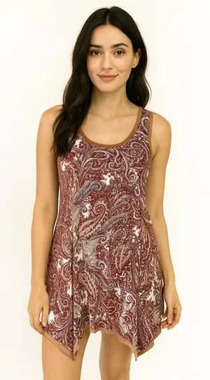 Paisley Anthropologie Entro Beachy midi dress thumbnail 1