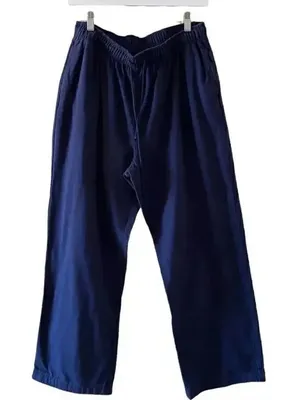 Karen Scott Sport Navy High Rise Wide Leg Pull On Lounge Athleisure Pants SZ L thumbnail 1