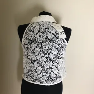 Zara White Lace Sleeveless Top NWT thumbnail 4