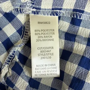 Max Studio London Blue Gingham‎ Smocked Cottagecore Midi Dress NWT M thumbnail 8
