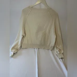 Free People Sweater Found My Friend Pullover Cream White XS thumbnail 2