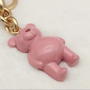 Coach Bear Bag Charm Gold/Pink thumbnail 3