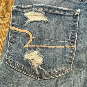 American Eagle hi rise denim next level shorts thumbnail 9