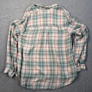 Southern Shirt Co Women's Medium Plaid Popover Button Up Long Sleeve Top Tunic thumbnail 10