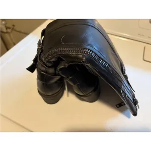 Madden girl Warner's fall neutral black buckle ridding boots zippered size 6 thumbnail 9