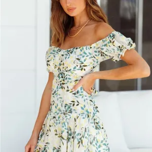 Hello Molly leaf Ruffle milkmaid Mini dress Fairy core romantic Whimsical thumbnail 4