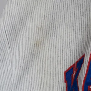 Vintage 90s KU Jayhawks Kansas Gray Pinstripe Sweatshirt thumbnail 9