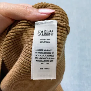 Caroline Constas New York Ribbed Checkered Trim Tank Size XS in Brown thumbnail 6