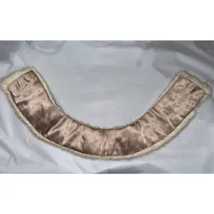 VINTAGE‎ Cream Beige MINK FUR COLLAR SATIN LINED thumbnail 3