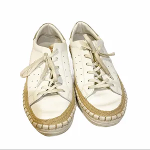 Sam‎ Edelman Womens 8.5 White Leather Kavi Low Top Jute Sneaker thumbnail 2