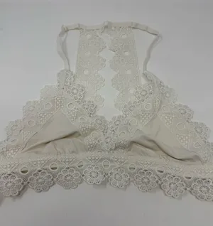 Aerie White Floral Lace Racerback Bralette Small Romantic Bridal Bachelorette thumbnail 1
