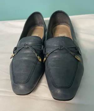 Enzo Angiolini Ballet Flat Shoes Women Sz 5.5M Blue Leather Slip‎ On S-326 thumbnail 1