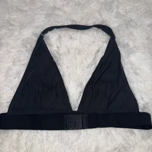 Skims Cotton Rib Intimates Plunge Bra Halter Neck Black size 3XL thumbnail 4