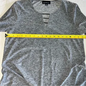 Fortune + Ivy Dress Shirt Women's Gray Medium 3/4 Sleeve Stretch B Neck thumbnail 4