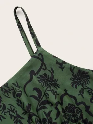 Romwe Fairycore Floral Print Cami Dress thumbnail 3