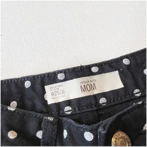 TOPSHOP Moto Mom High Waisted Polka Dot Print Jeans Size 25 EUC thumbnail 12