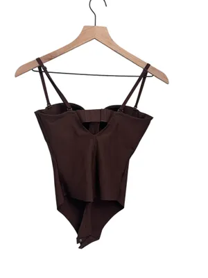 Skims Molded Underwire thong Bodysuit Small- Cocoa Brown NWT thumbnail 2