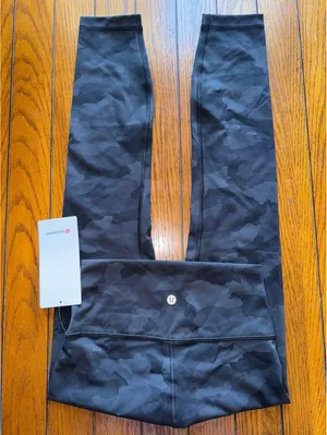 Lululemon Wunder Under High Rise 25” Heritage Camo Deep Coal Black Size 4 NWT thumbnail 1
