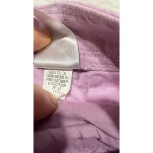 Banana Republic Pink Lavender Linen Wide Leg Pleated Pants Size 8 High Rise thumbnail 8