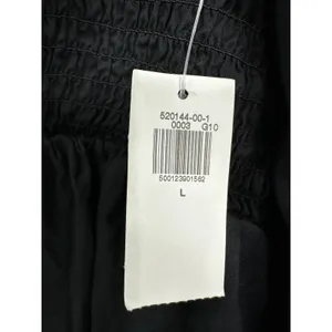 Old Navy Womens Black Smocked Square Neck Cotton Balloon Sleeve Midi Dress L thumbnail 7