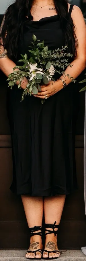 Black silk dress Size L thumbnail 2