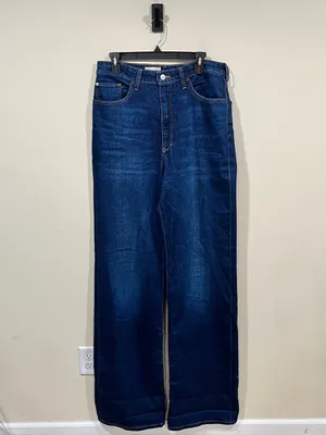 Anthropologie Pilcro The Austyn High Rise Cuffed Wide Leg Jeans Size 30 TALL thumbnail 2