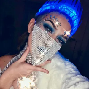Handmade dripp- sparkle face mask thumbnail 1