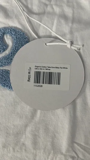 Princess Polly Organic Cotton Take Care Baby Tee Sz 0. thumbnail 6